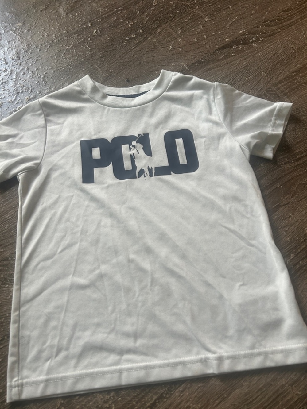 Ralph Lauren White Tee with Navy POLO Logo